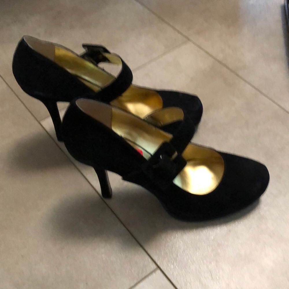 Nine West Black Stiletto Heels with Straps